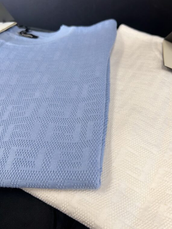 FENDI Jacquard Knitted Jumper White