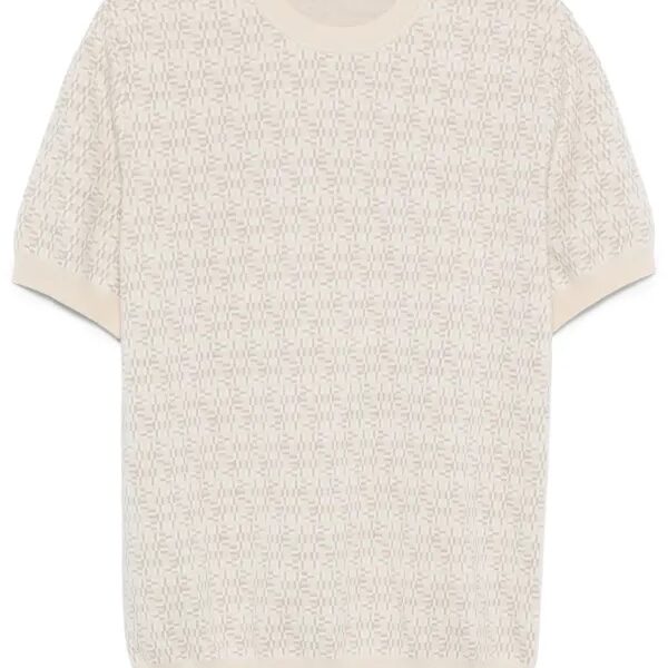 FENDI Jacquard Knitted Jumper White