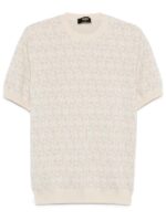 FENDI Jacquard Knitted Jumper White